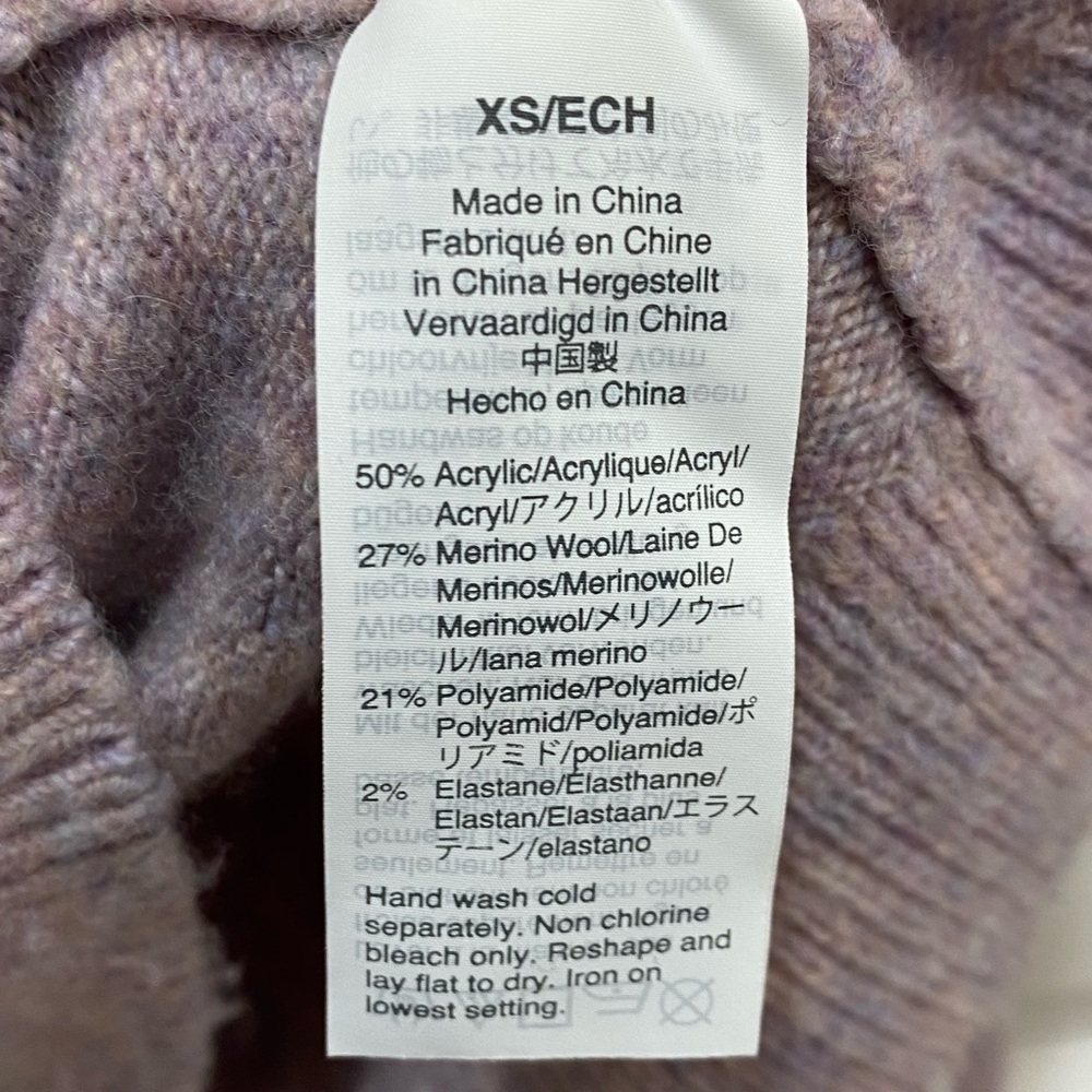 Madewell purple pink long sleeve v neck sweater, size xsmall - Picture 7 of 10